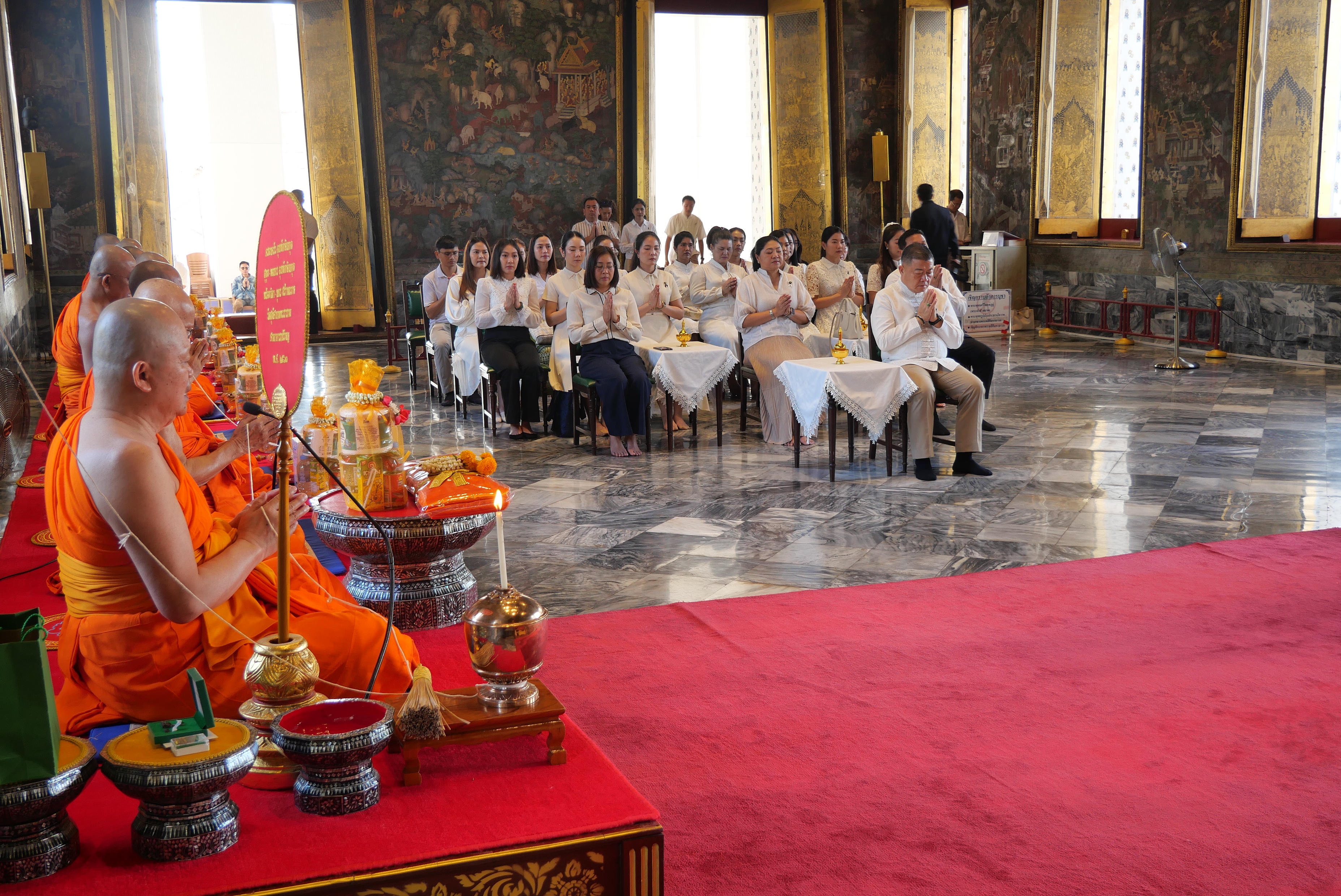 title - ปลัดกระทรวงเกษตรและสหกรณ์ พร้อมด้วยคณะผู้จัดเตรียมงานพระราชพิธีพืชมงคลจรดพระนังคัลแรกนาขวัญ ประจำปี ๒๕๖๙ ทำบุญถวายผ้าไตรและเครื่องไทยธรรม